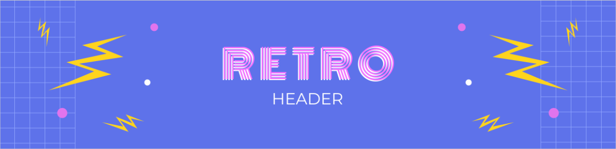 Free Retro Header Text Template