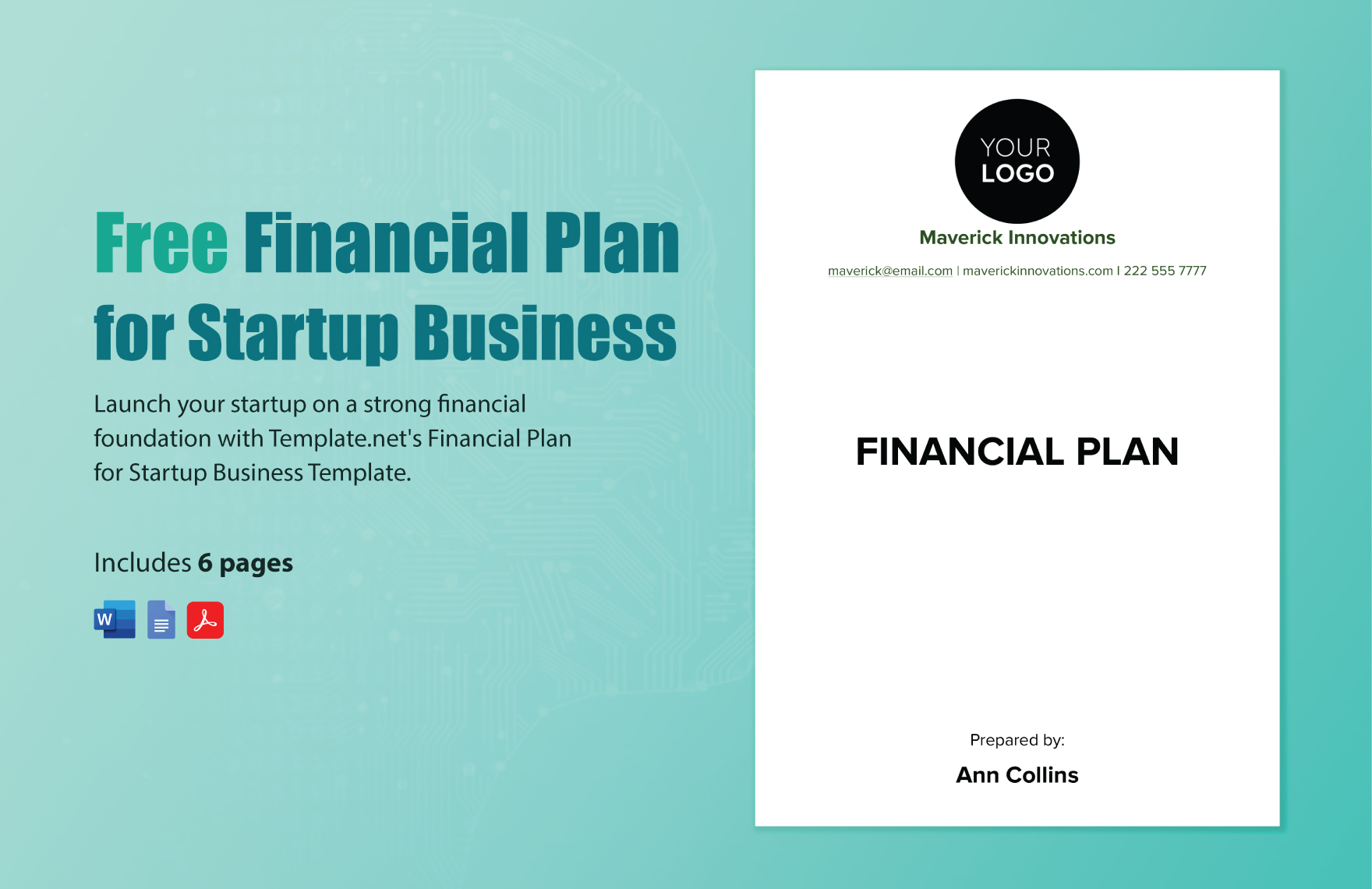 Financial Plan for Startup Business Template