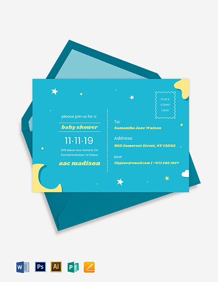 postcard baby template Samples Templates [Download Ready Postcard 143 FREE Made