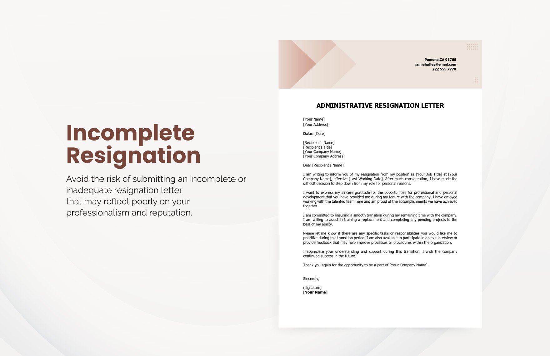  Administrative Resignation Letter Template
