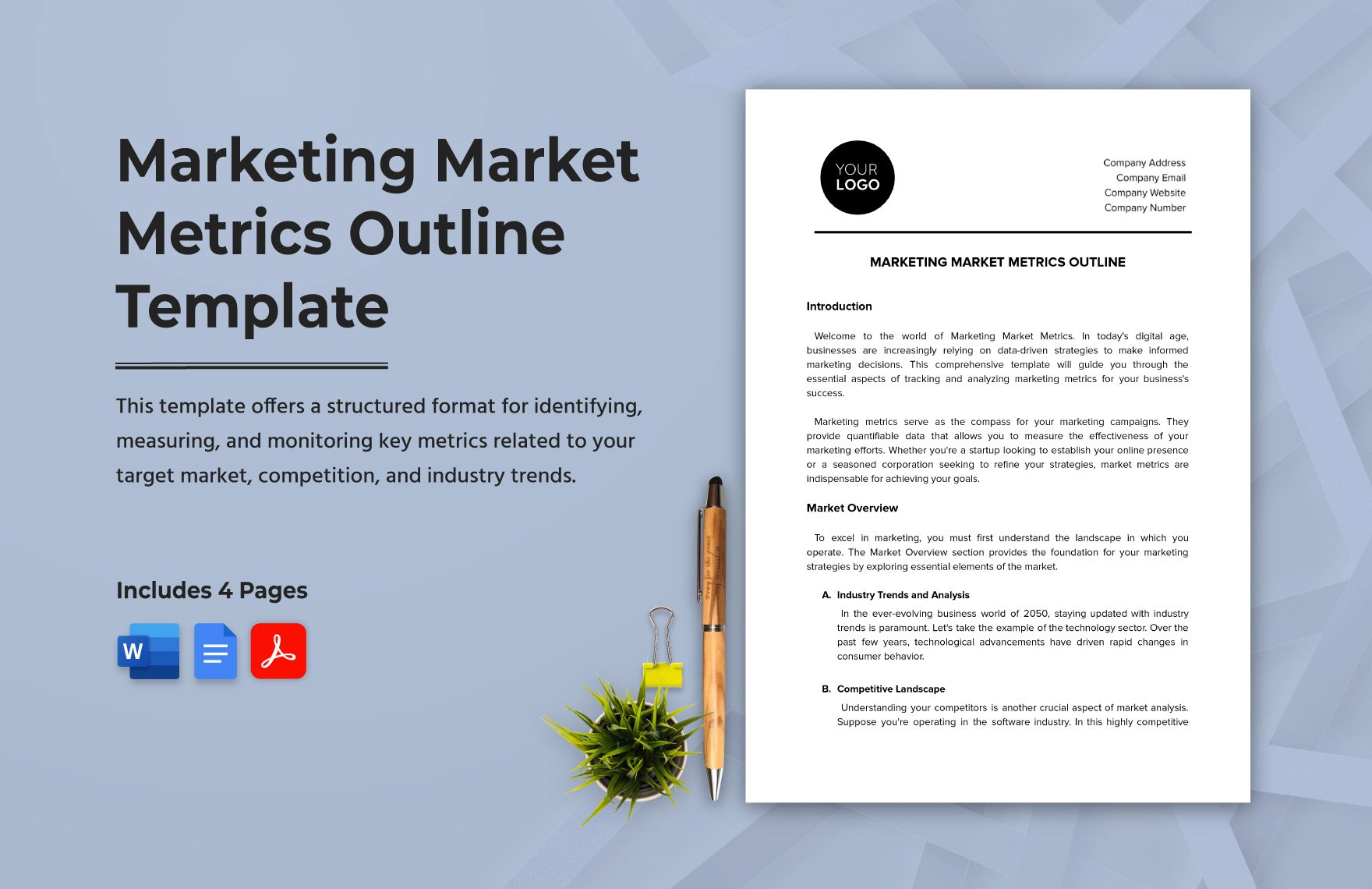  Marketing Market Metrics Outline Template