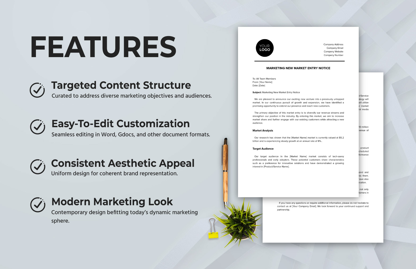  Marketing New Market Entry Notice Template