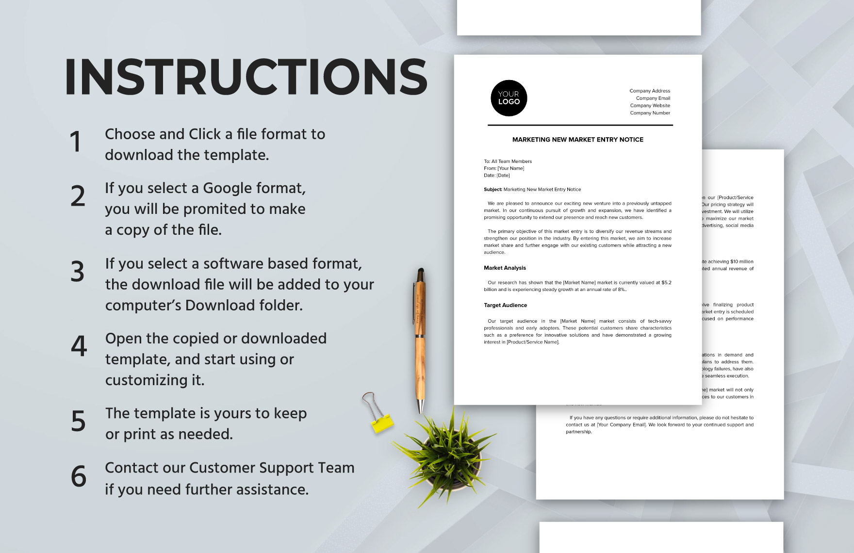  Marketing New Market Entry Notice Template