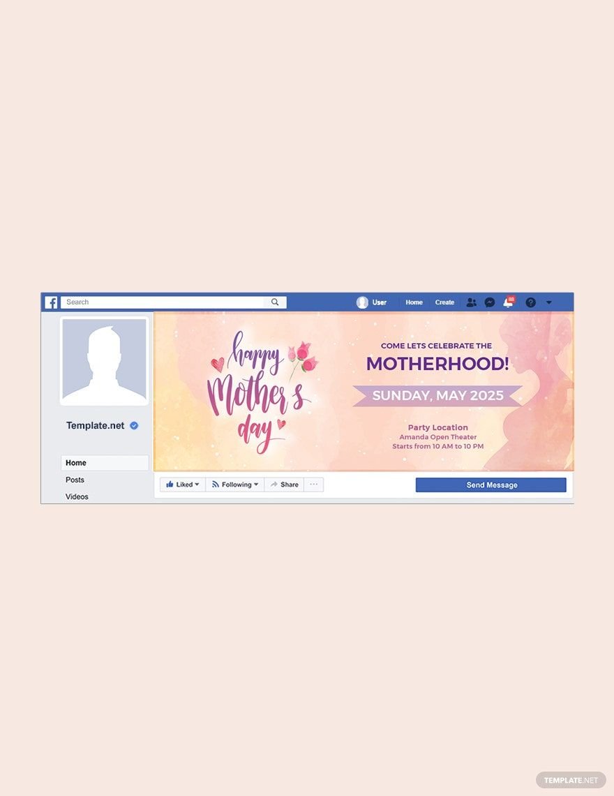 Free Mother's Day Facebook Event Cover Template