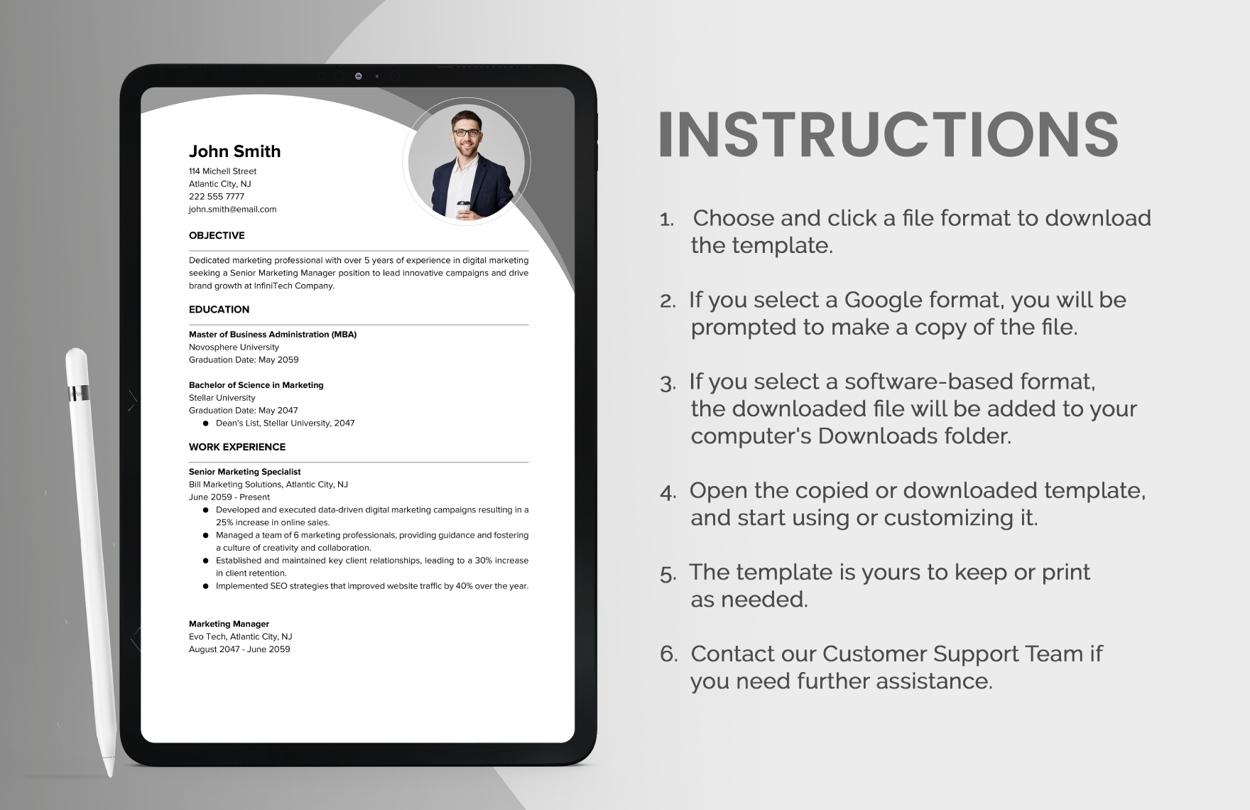 Free Free Downloadable Resume Template Download in Word, Google Docs