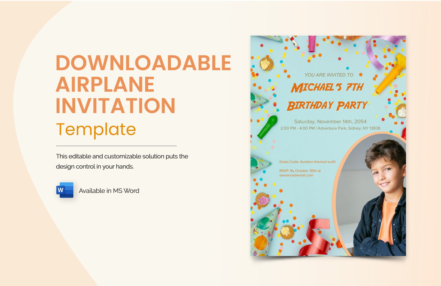 Free Downloadable Airplane Invitation Template in Word, Google Docs, PDF