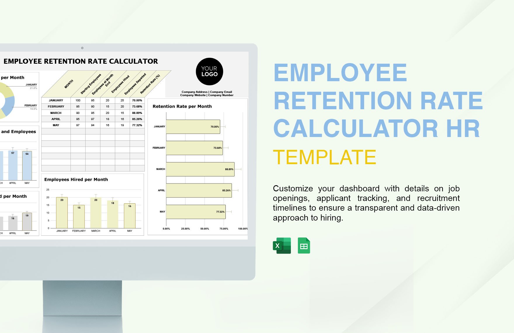 Employee Retention Rate Calculator HR Template
