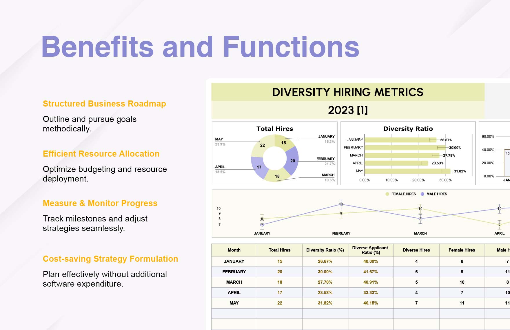 Diversity Hiring Metrics HR Template