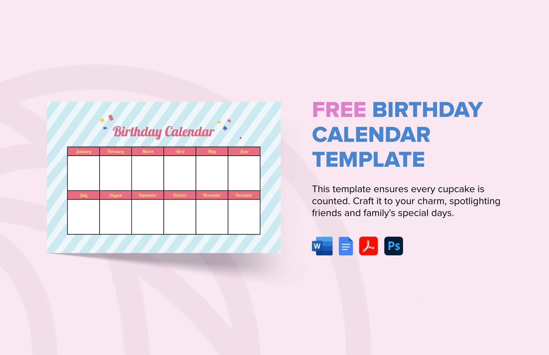 Birthday Calendar Template