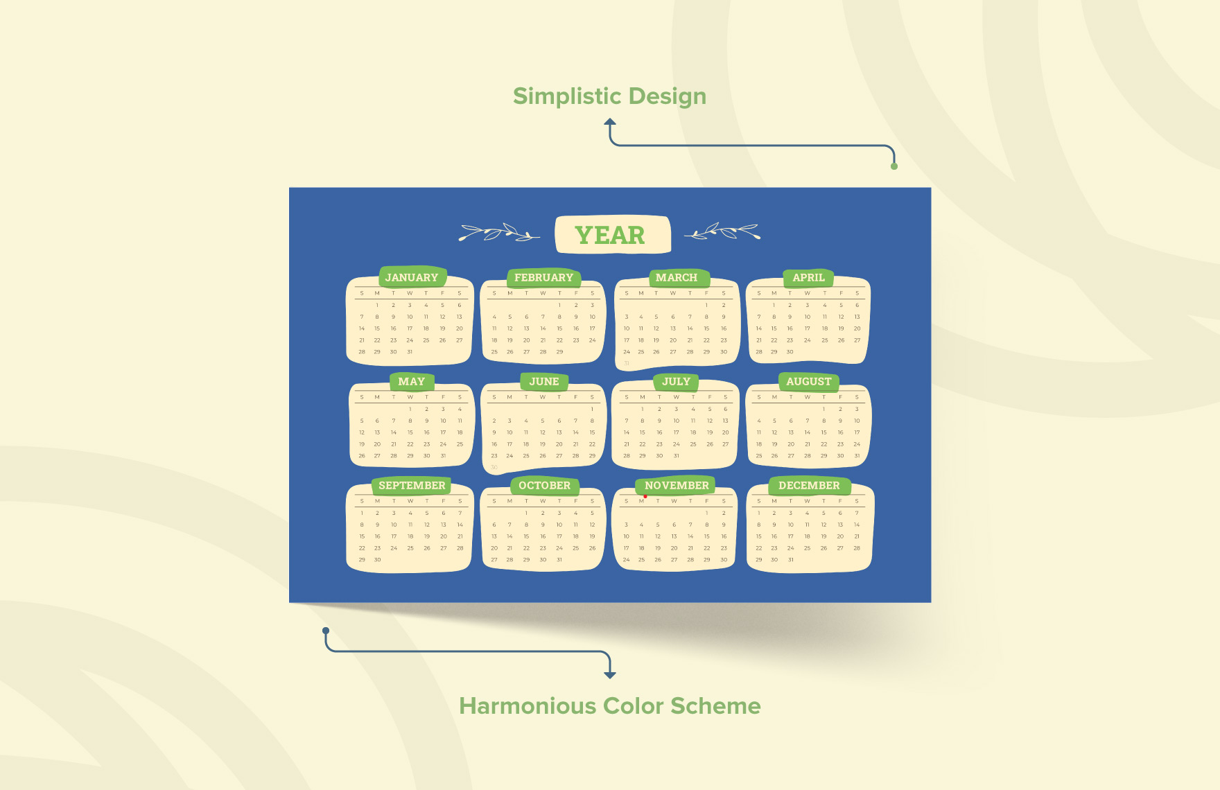 Annual Calendar Template In Word PDF Download Template