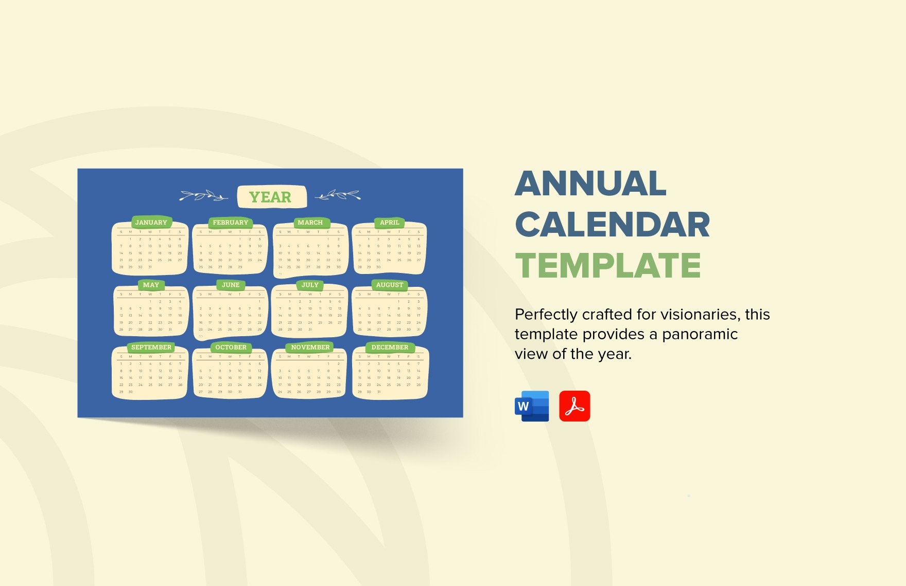 Annual Calendar Template