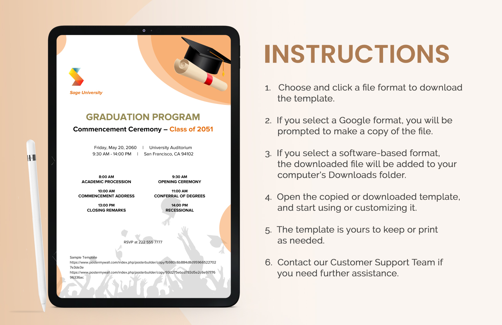 Downloadable Graduation Program Template Download in Word, Google