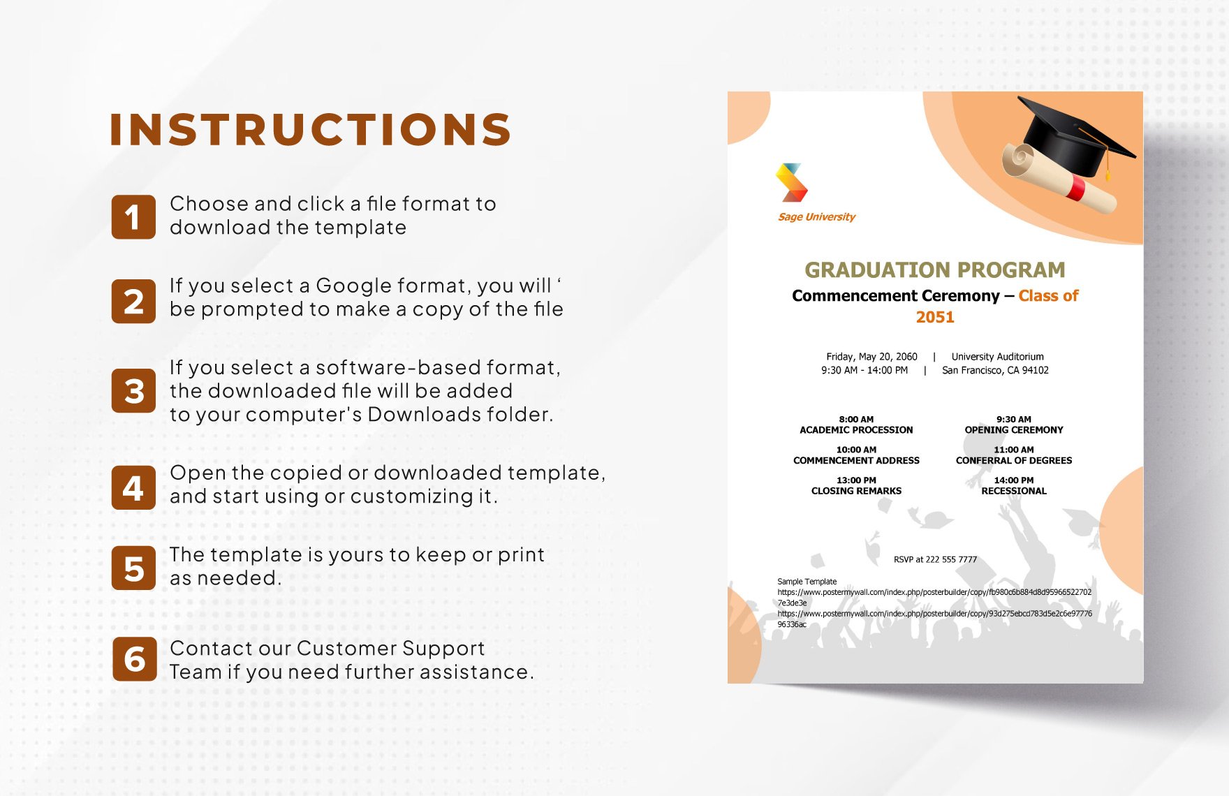 Downloadable Graduation Program Template