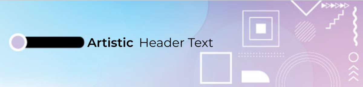 Artistic Header Text