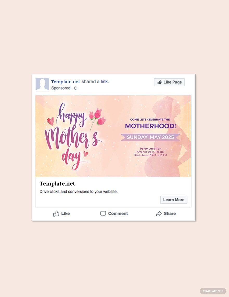 Mother's Day Facebook Post Template