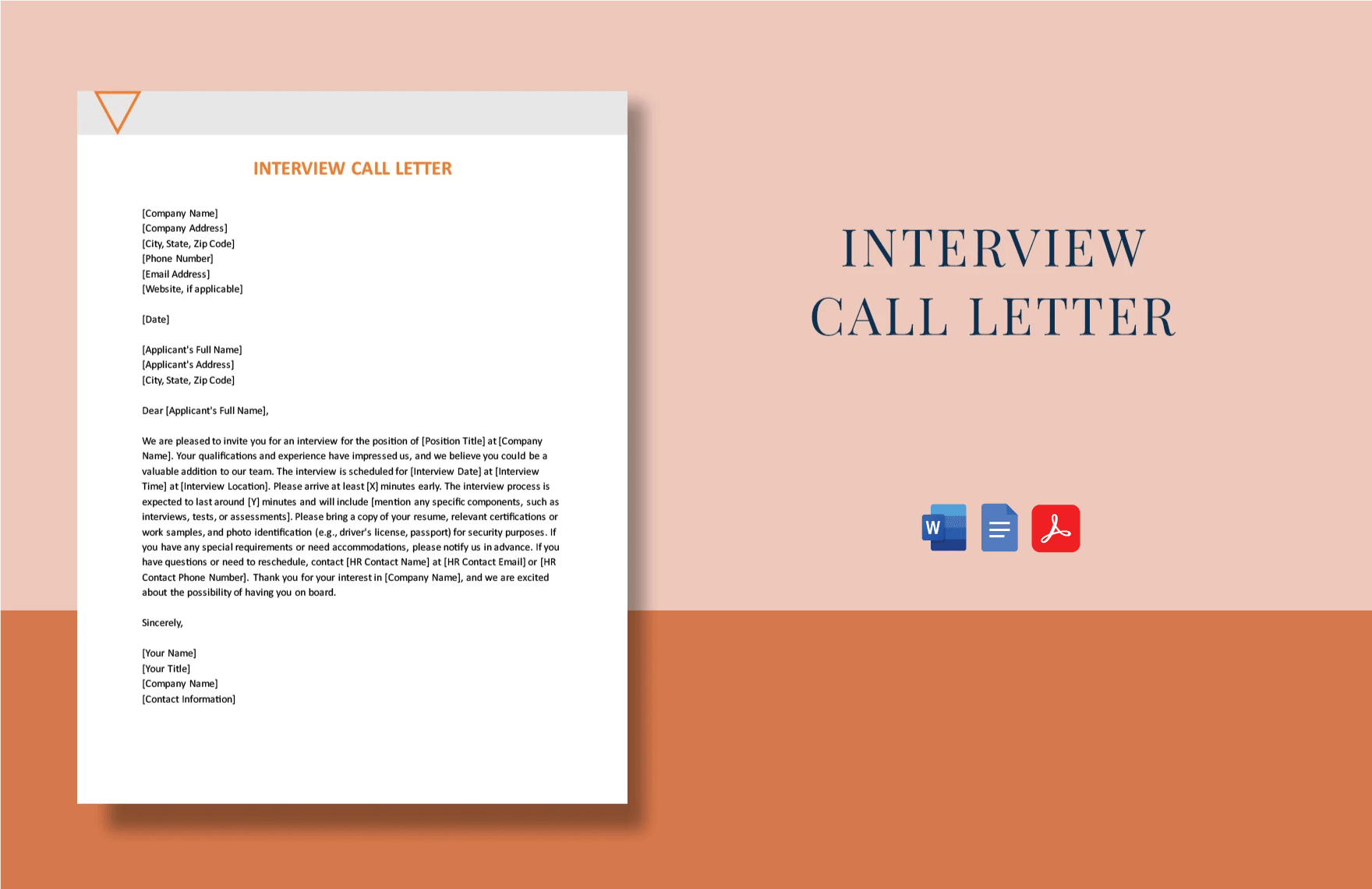 Interview Call Letter in Word, Google Docs, PDF