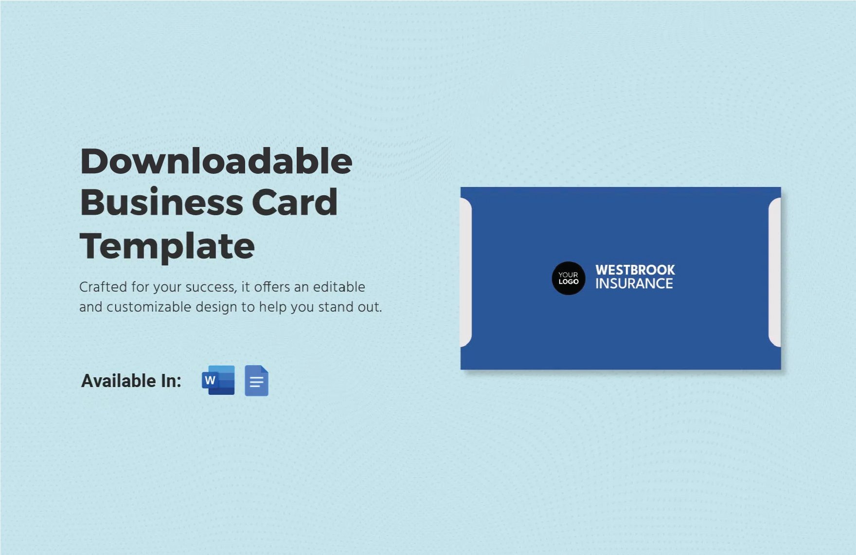 Free Downloadable Business Card Template in Word, Google Docs, InDesign
