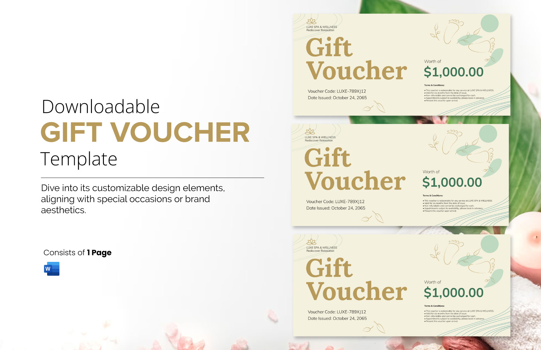 Free Basic Gift Voucher Template - Download in Word, Illustrator, PSD ...