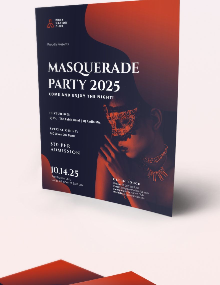 Masquerade Party Flyer Template