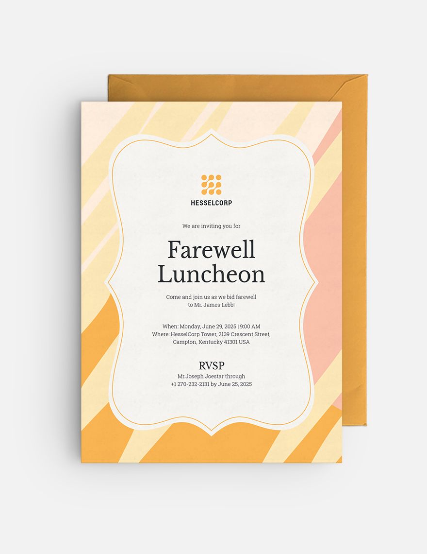 Farewell Luncheon Invitation Template