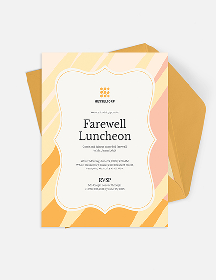 Goodbye Luncheon Invitation
