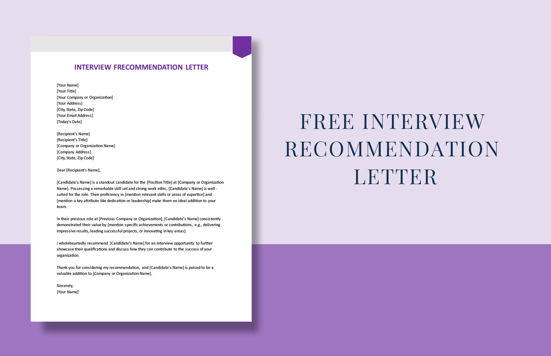 Free Interview Recommendation Letter
