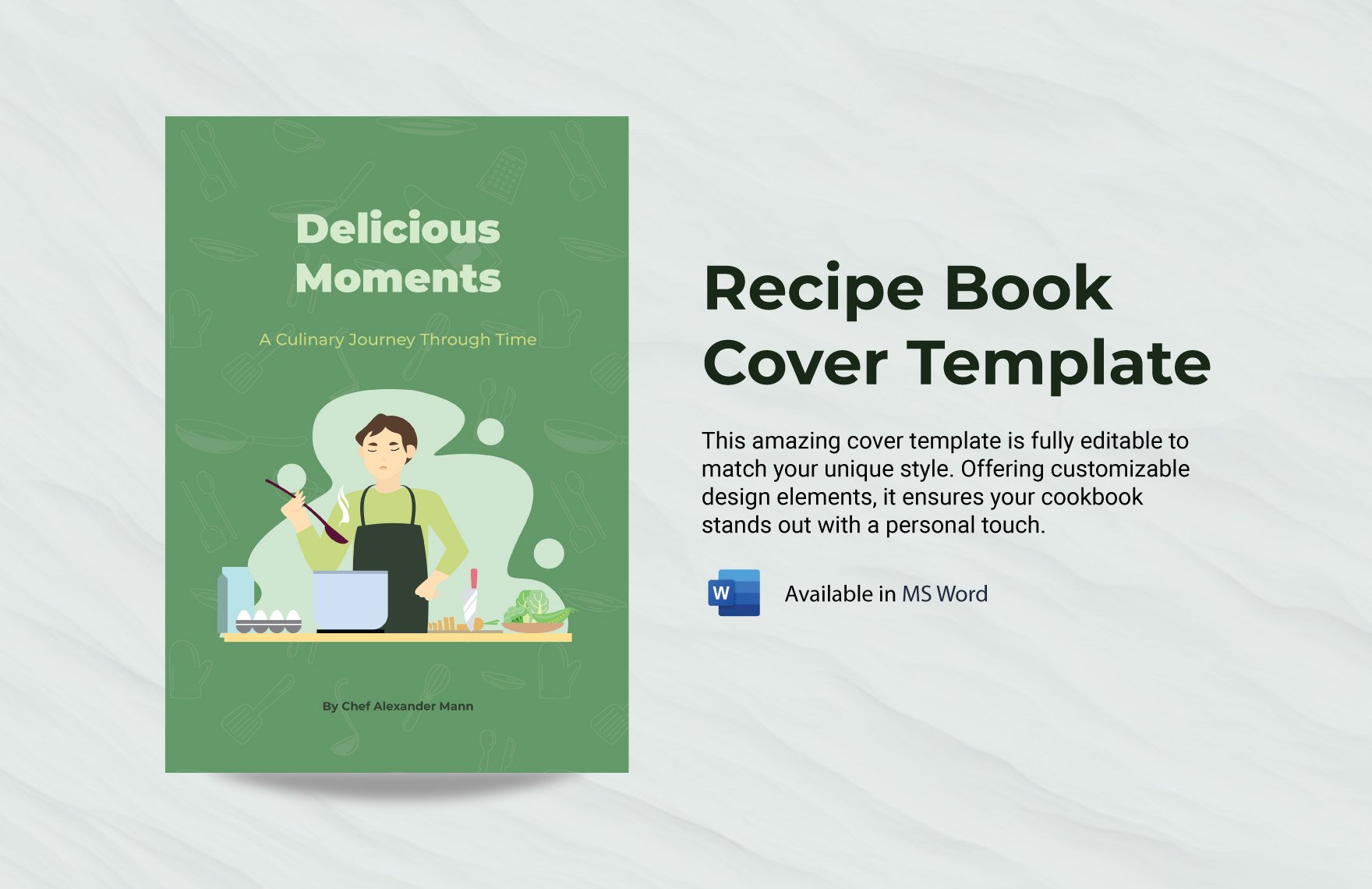 Recipe Book Cover Template in Word