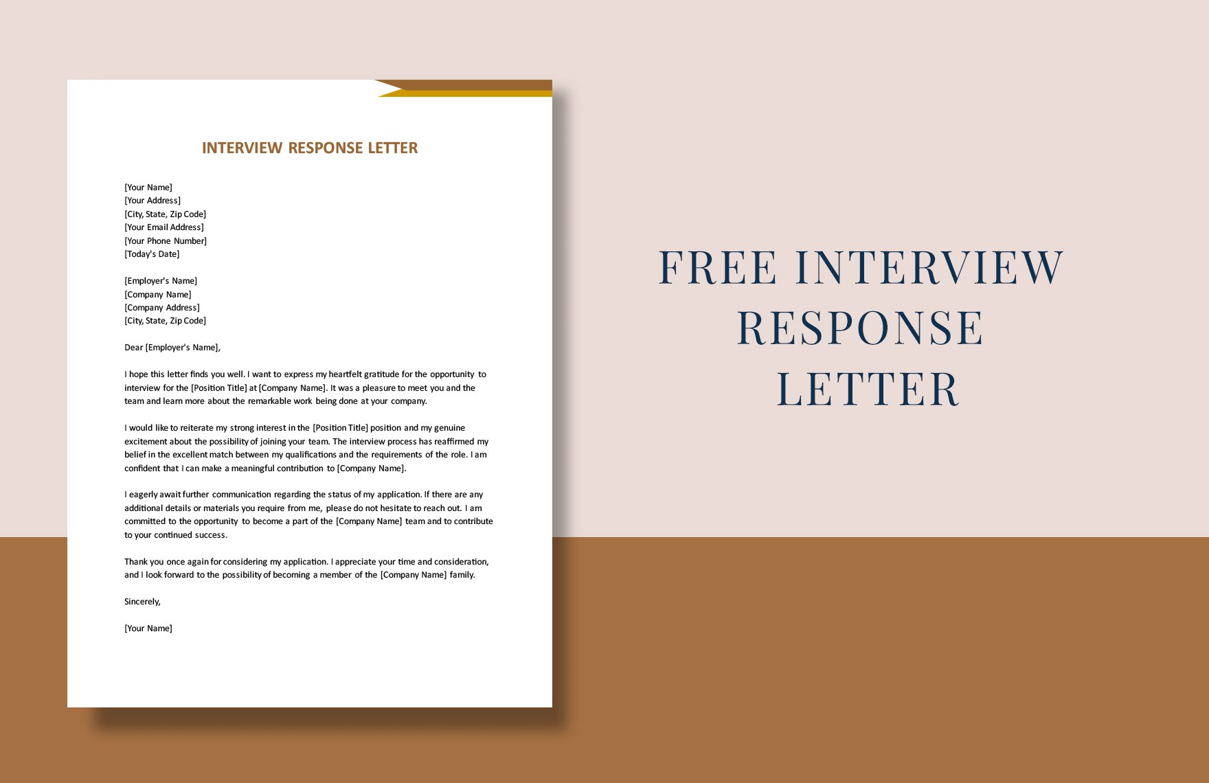 Free Interview Response Letter
