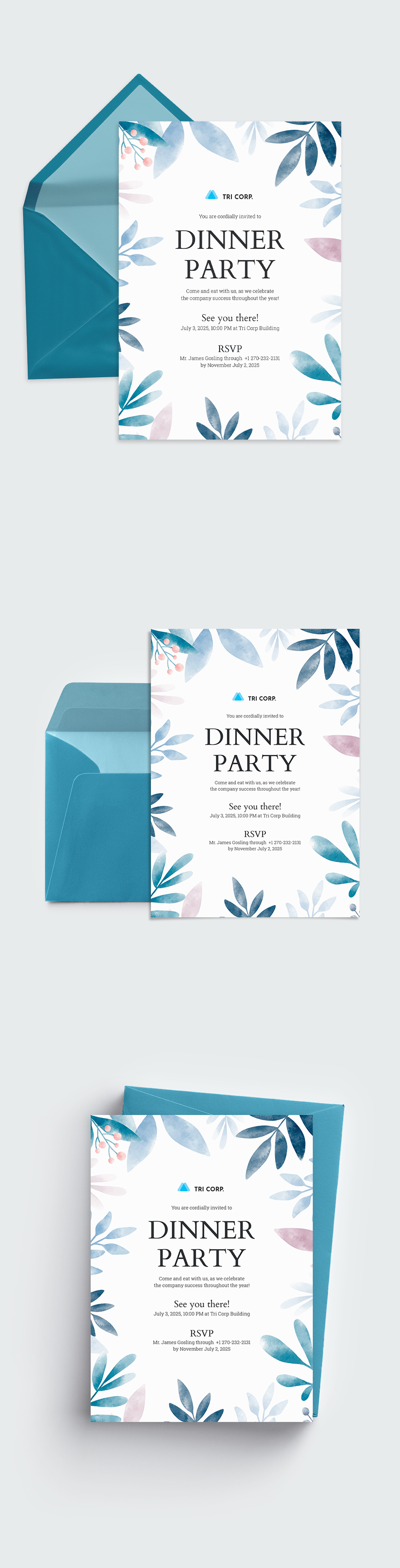 Formal Business Dinner Invitation Template