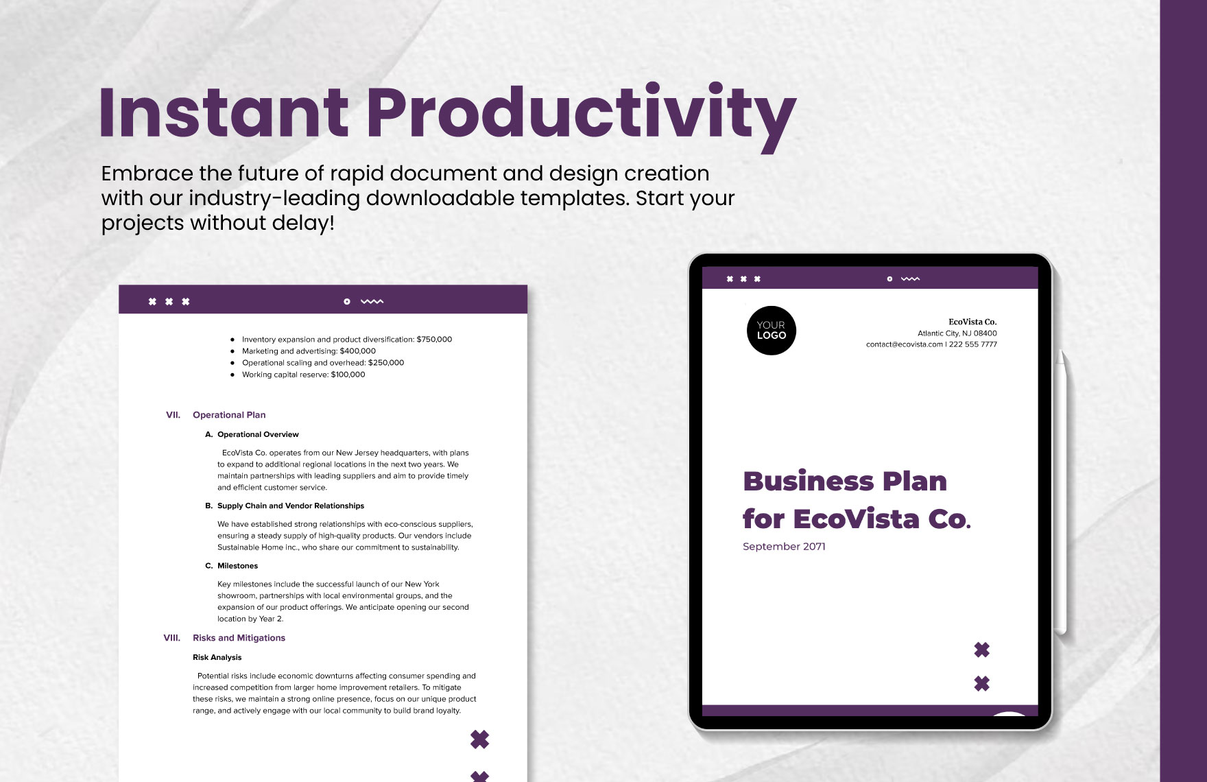 Downloadable Business Plan Template