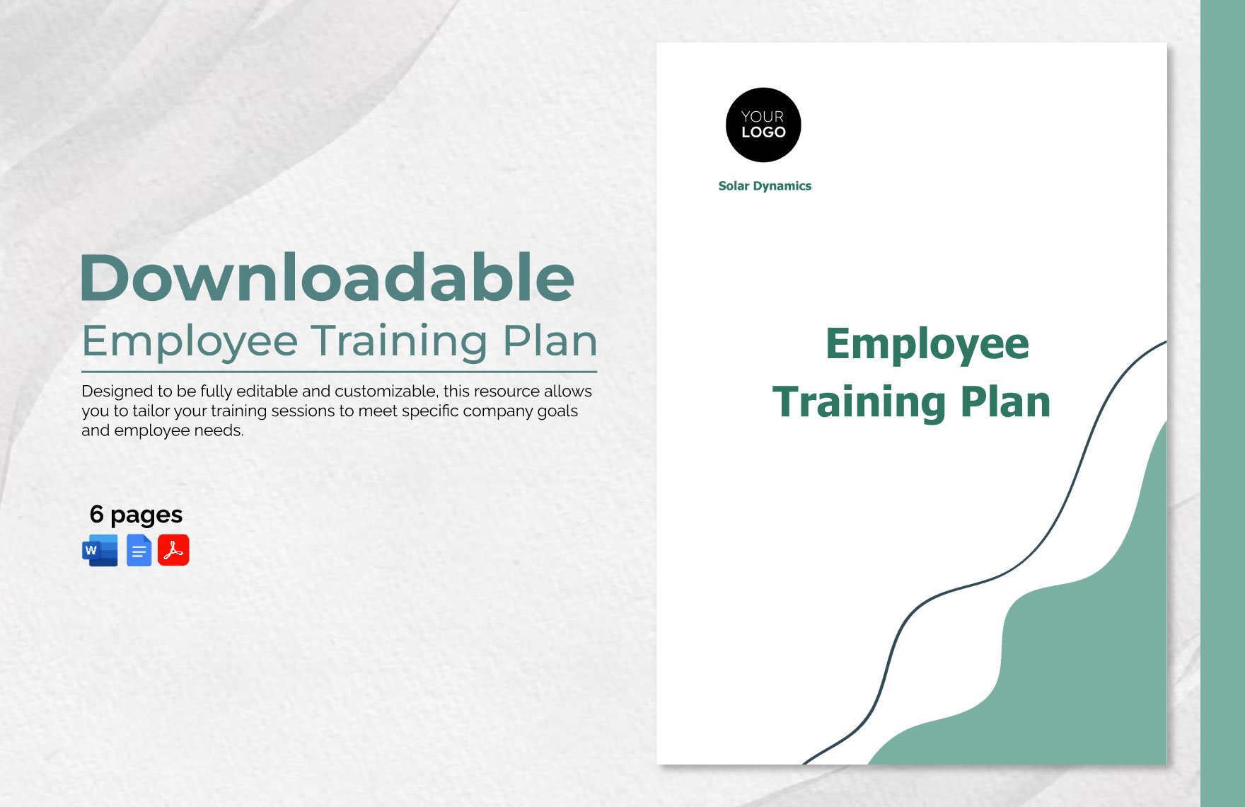 Downloadable Employee Training Plan Template