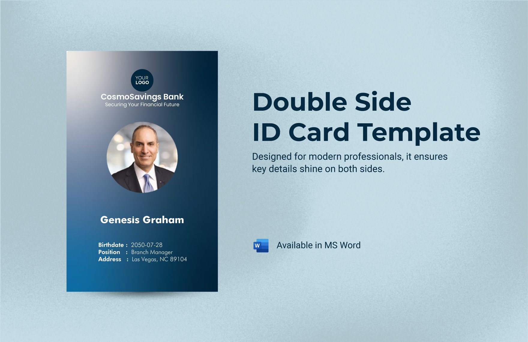 Double Side ID Card Template