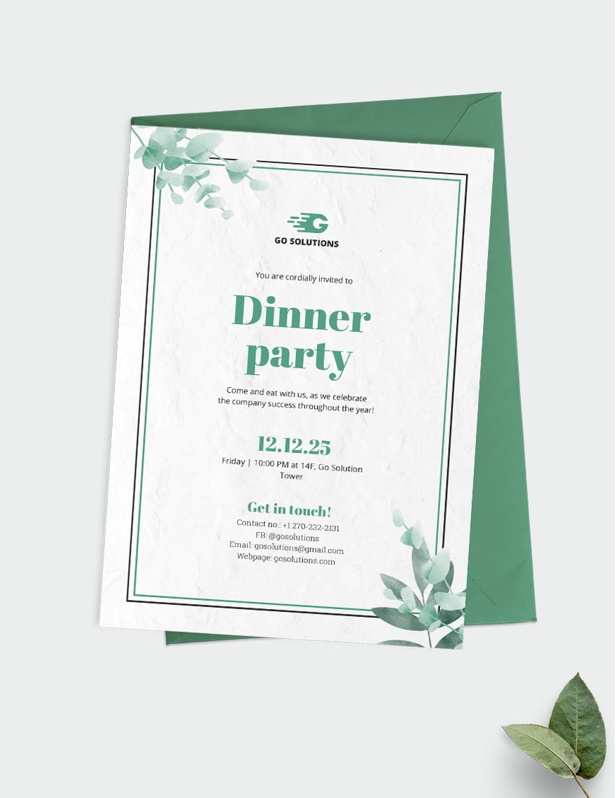 Formal Dinner Party Invitation