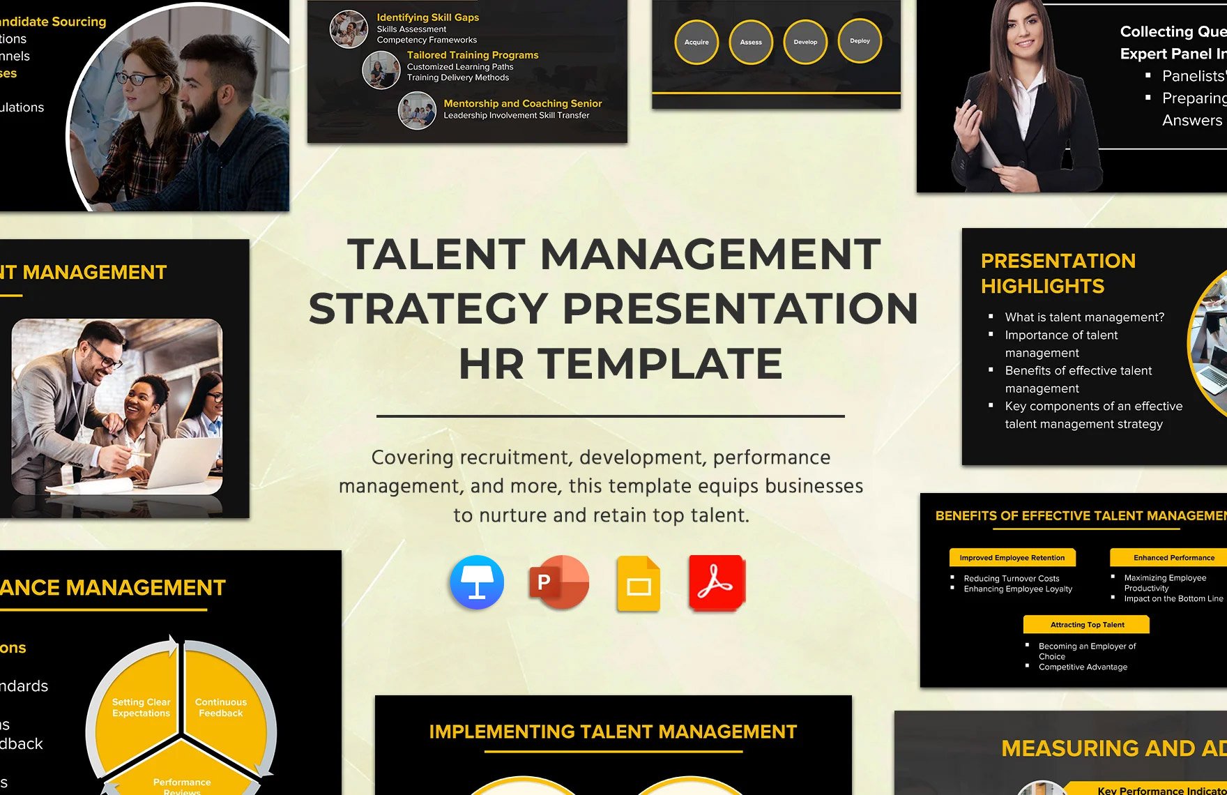 Talent Management Strategy Presentation HR Template
