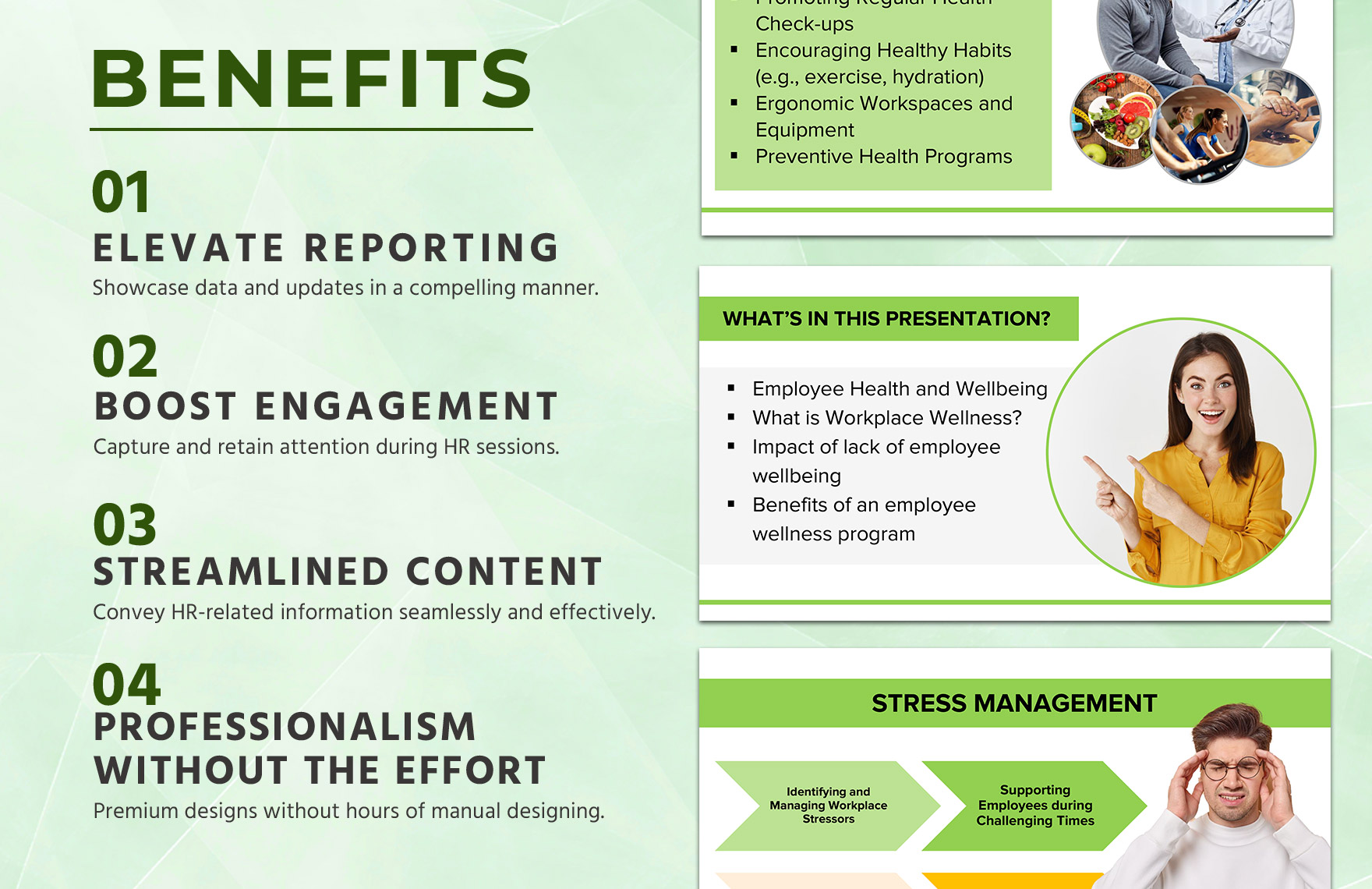 Workplace Wellness Program Presentation HR Template