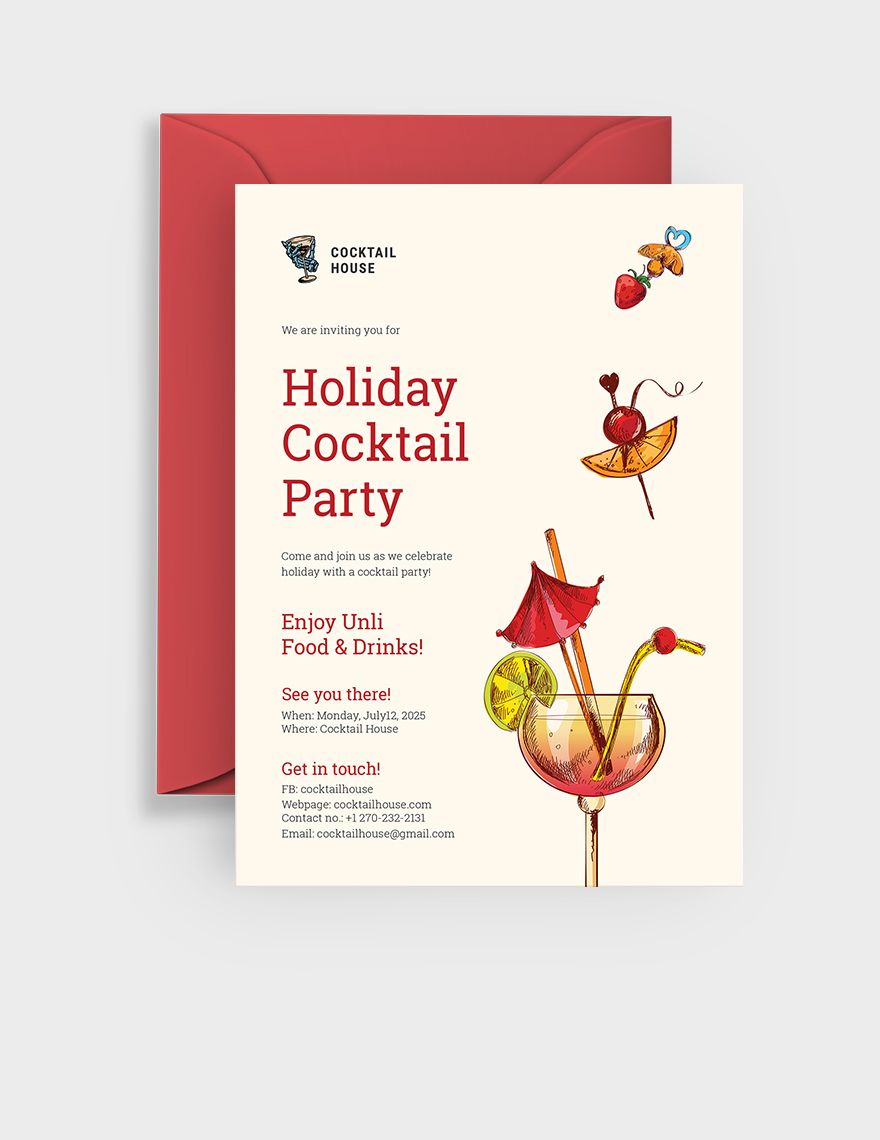 Holiday Cocktail Party Invitation