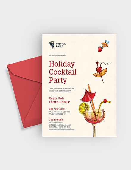 Free Printable Cocktail Party Invitation Template Word Outlook Apple Pages Psd Publisher 5756