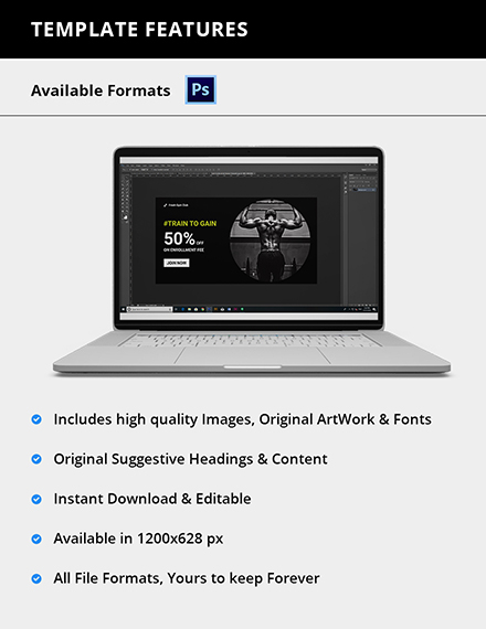 Gym Facebook Ad Banner Template Psd Template Net