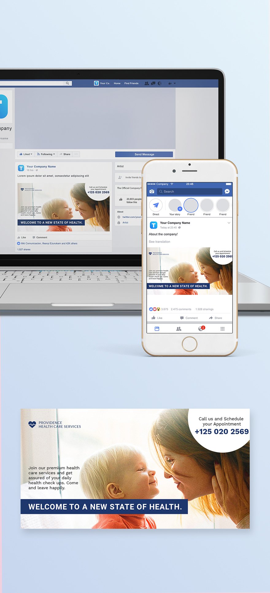 Health Care Facebook Ad Banner Template
