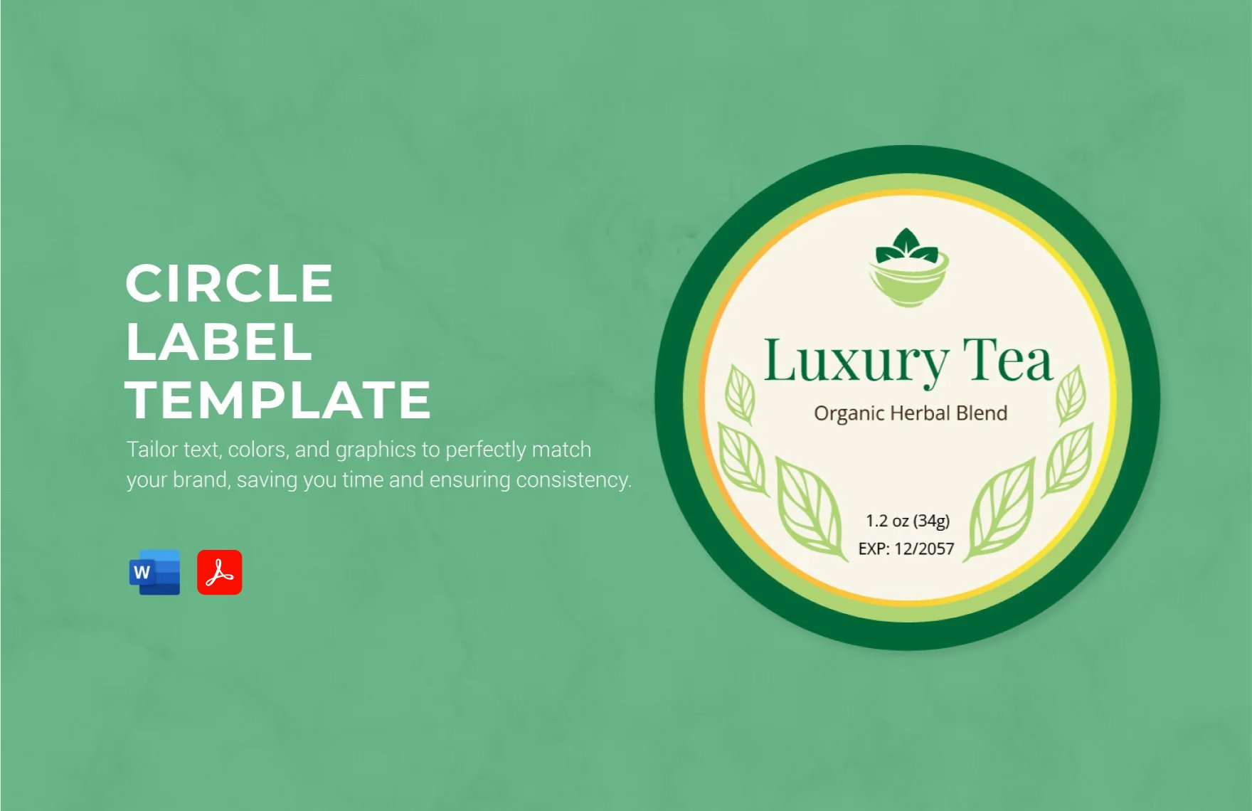 Free Circle Label Template in Word, PDF