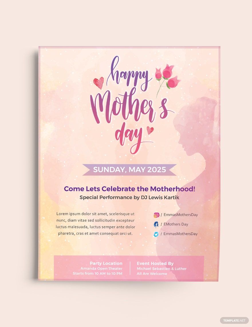 Free Mother's Day Creative Flyer Template