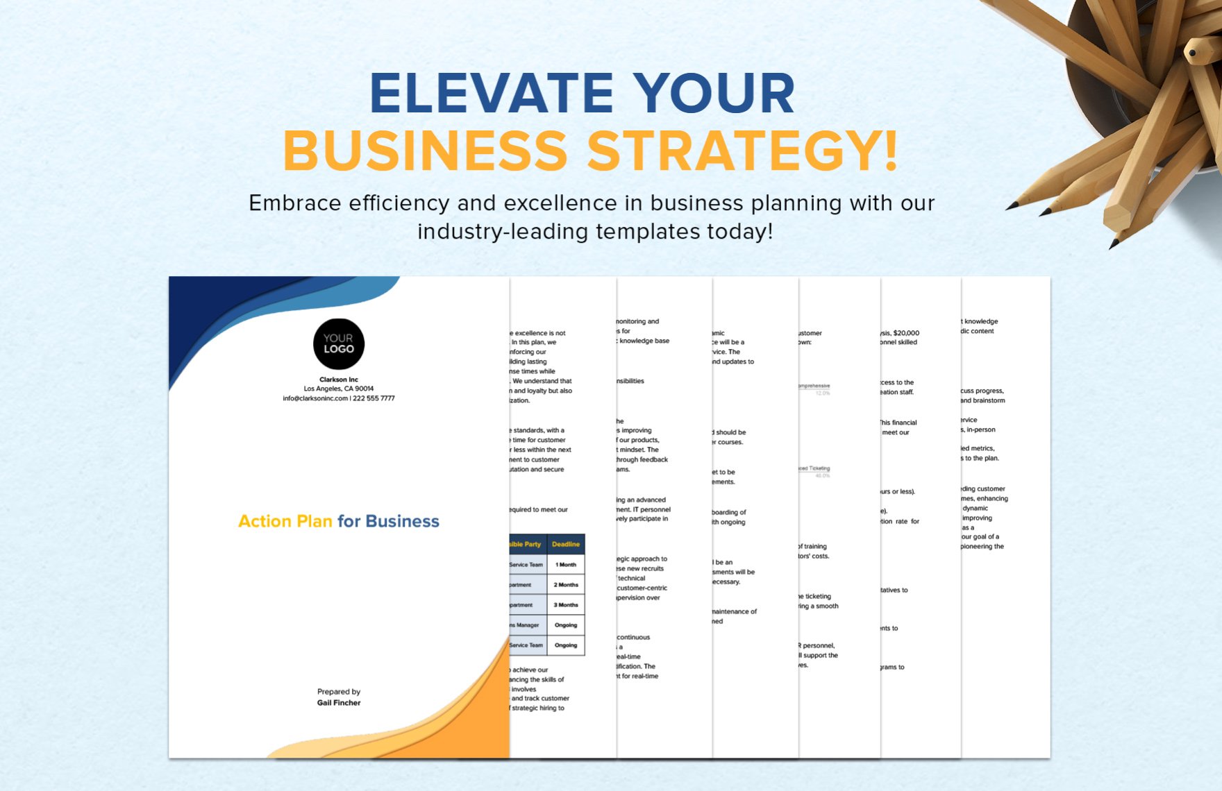 Action Plan for Business Template