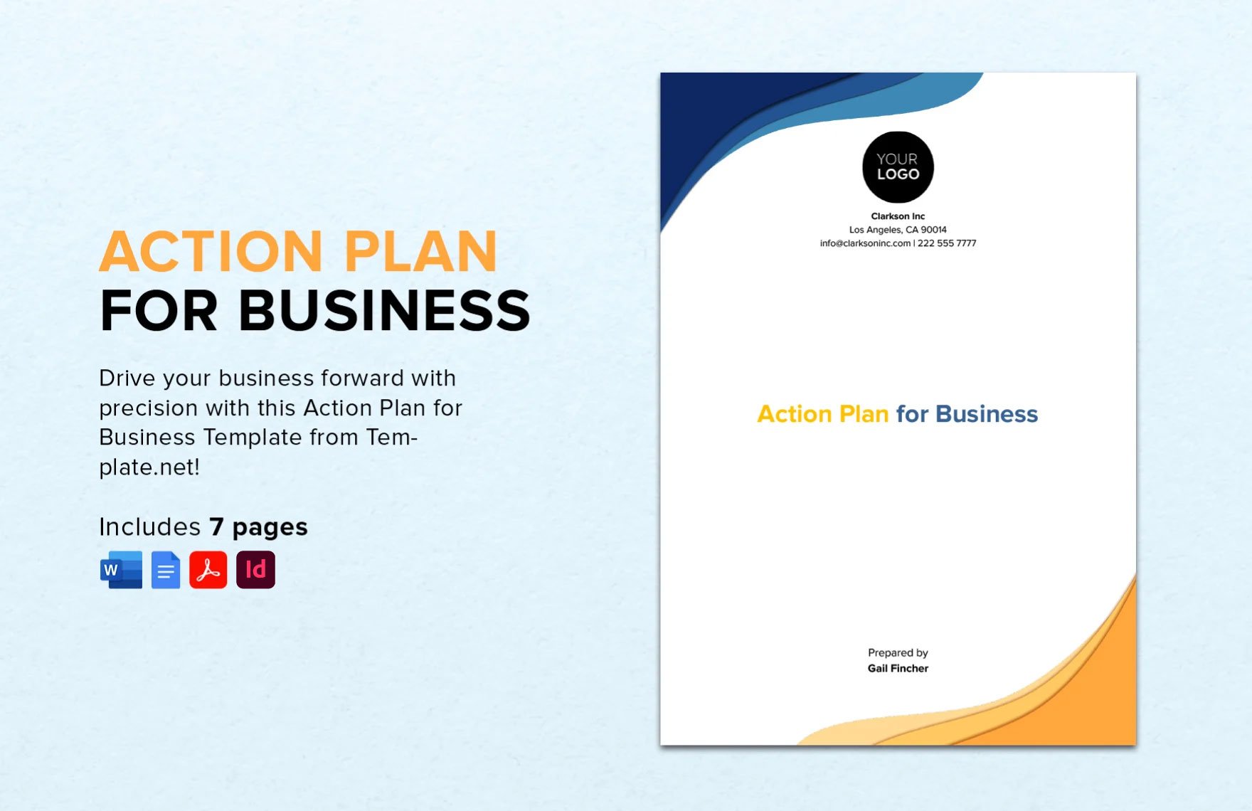 Action Plan for Business Template in Word, Google Docs, PDF, InDesign