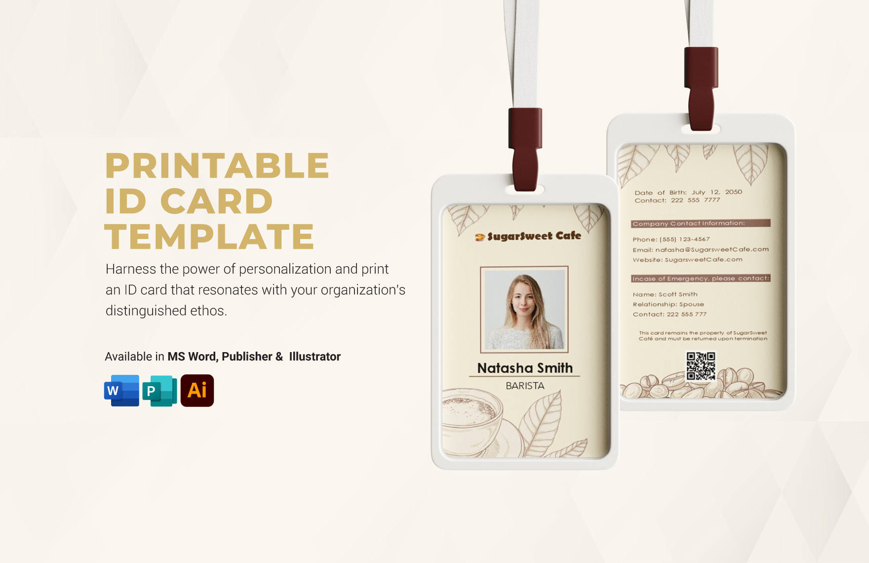 Free Printable ID Card Template in Word, Illustrator, Publisher