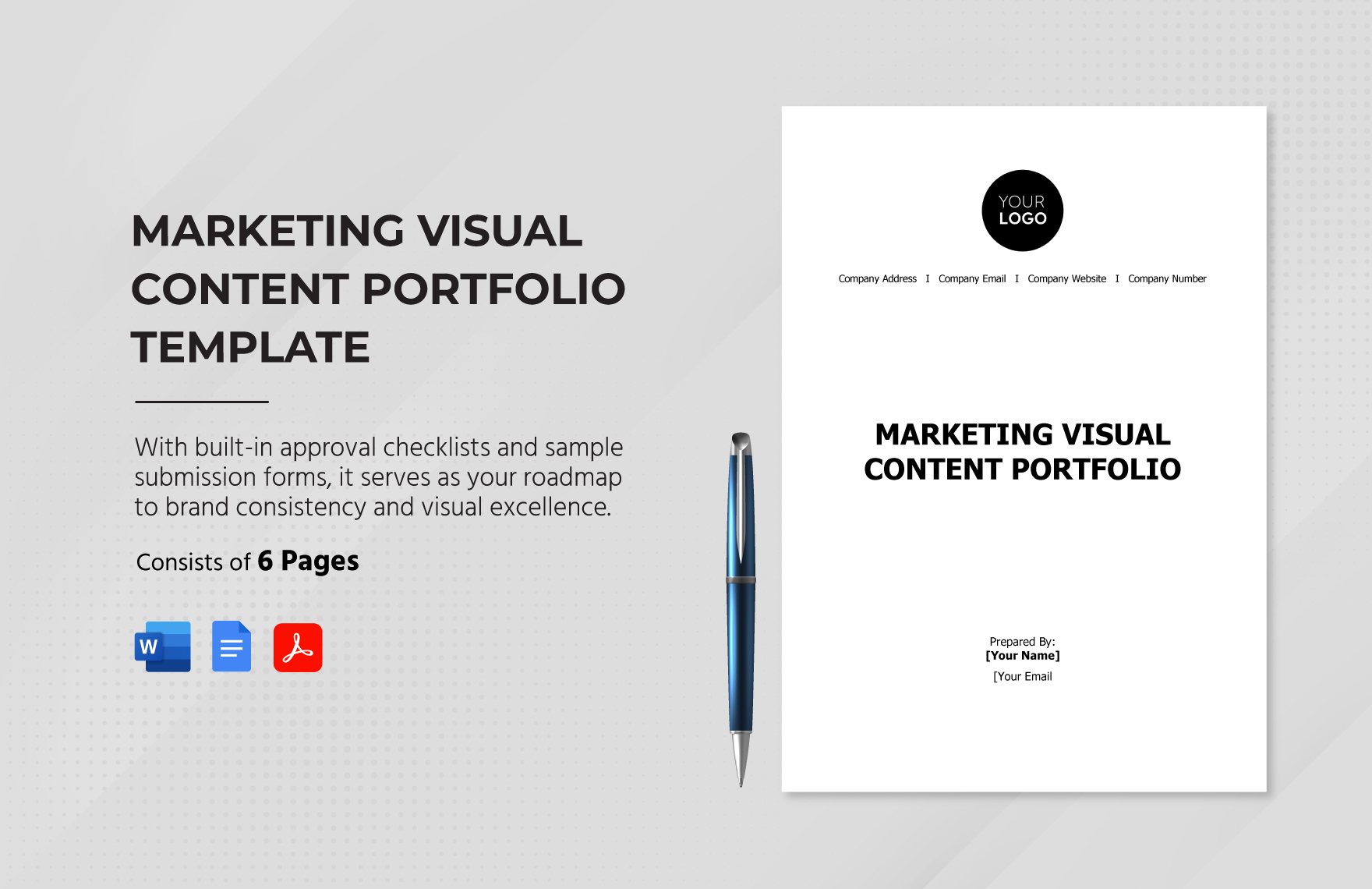Marketing Visual Content Portfolio Template