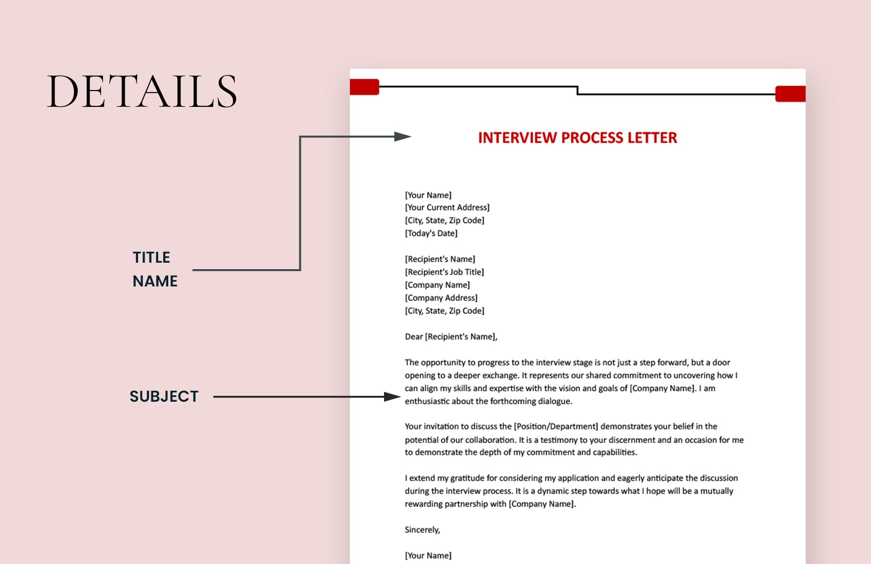Interview Process Letter