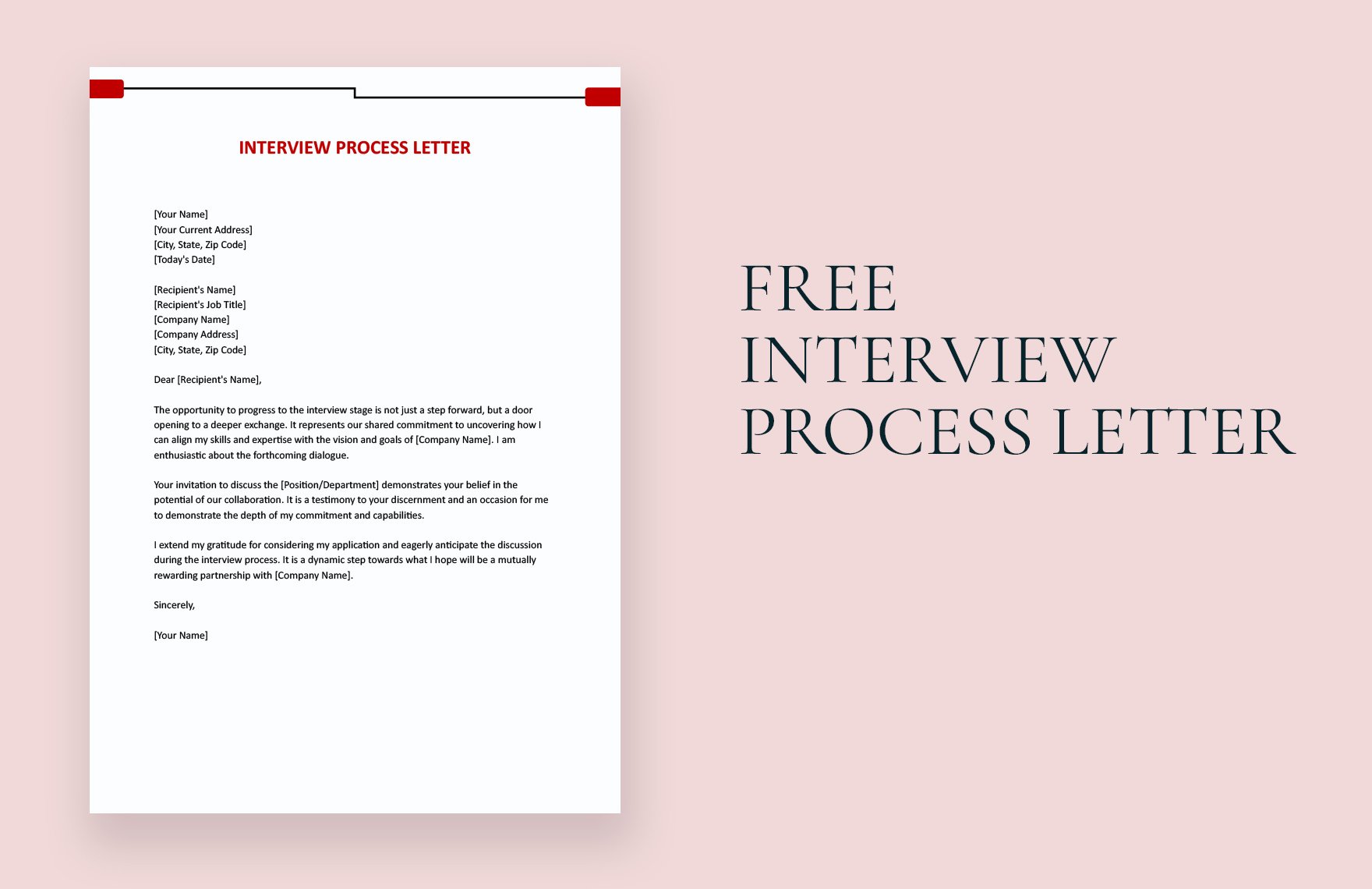 Free Interview Process Letter