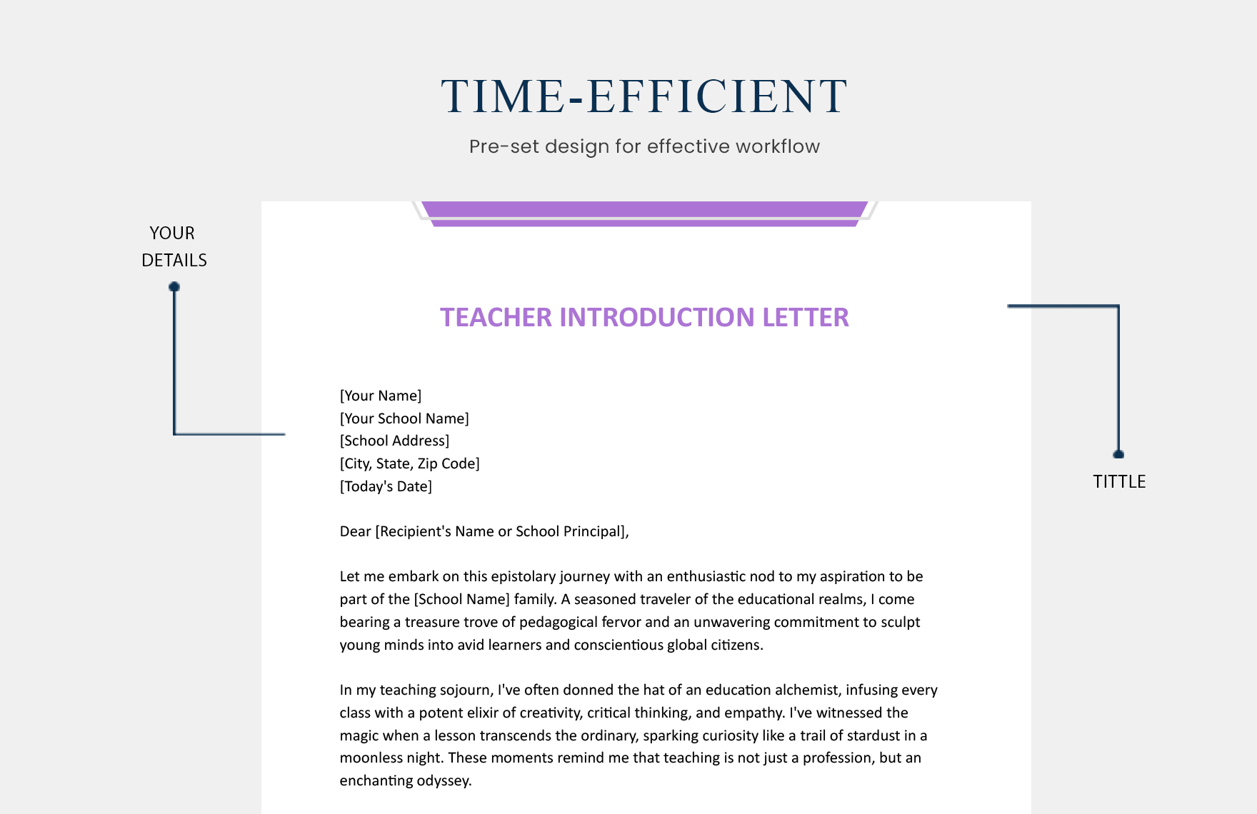 Teacher Introduction Letter