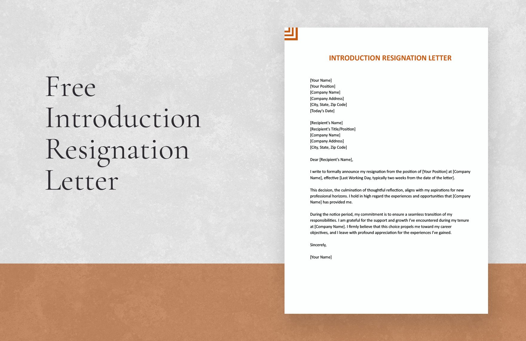 Introduction Resignation Letter