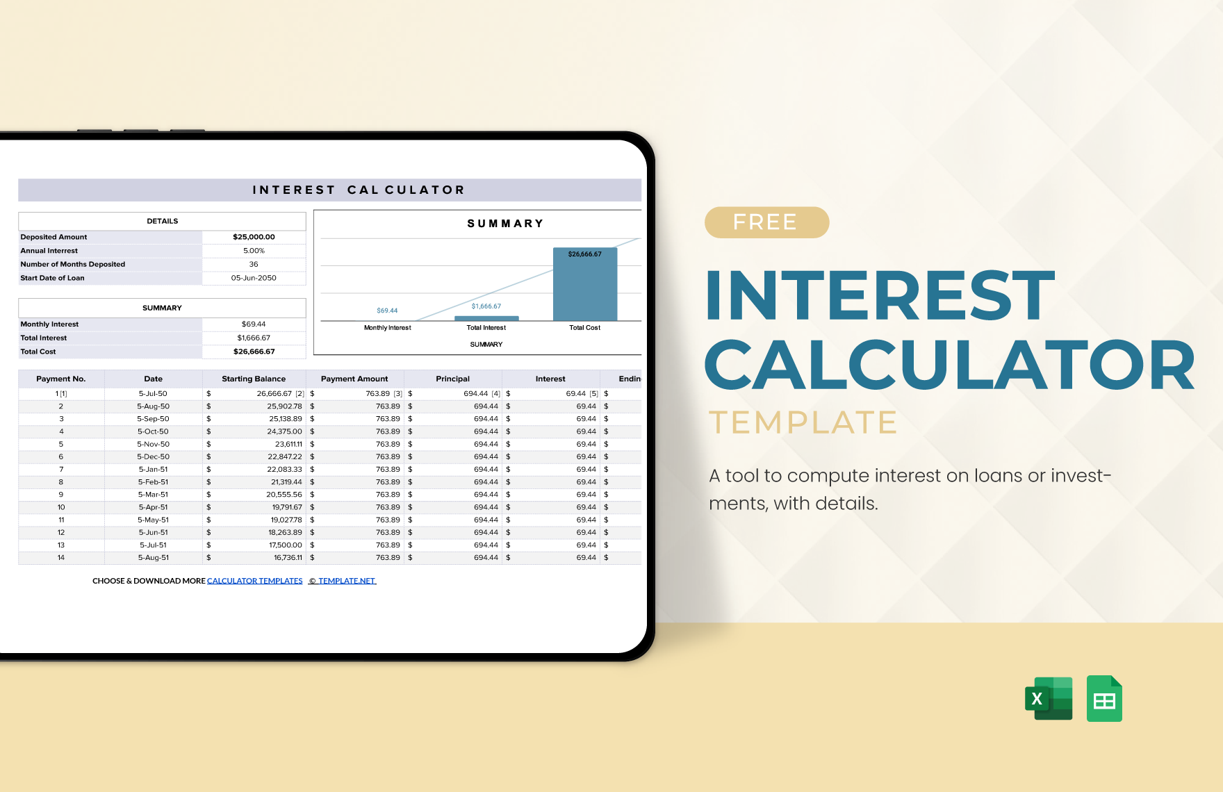 Interest Calculator Template